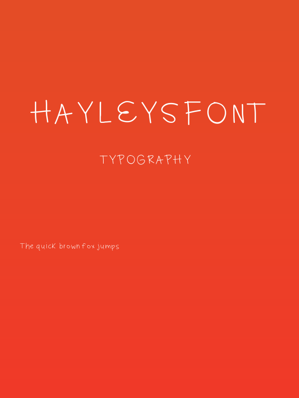 HayleysFont Poster