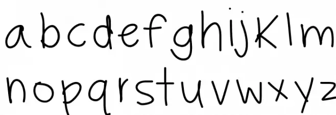 HayleysFont Caratteri MINUSCOLO