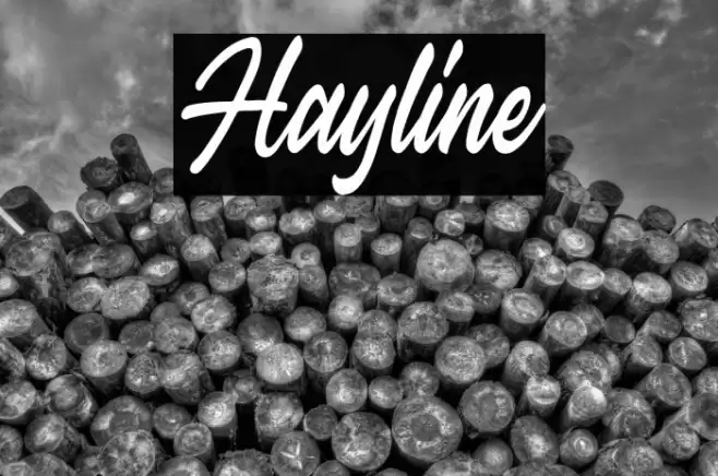 Hayline Font examples