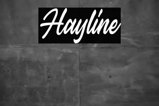 Hayline Font examples
