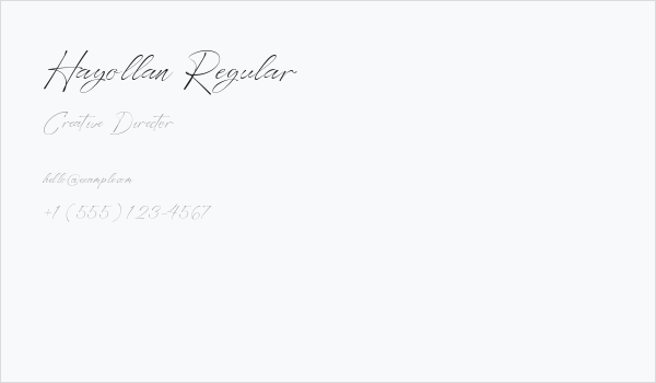 Hayollan Regular Business Card