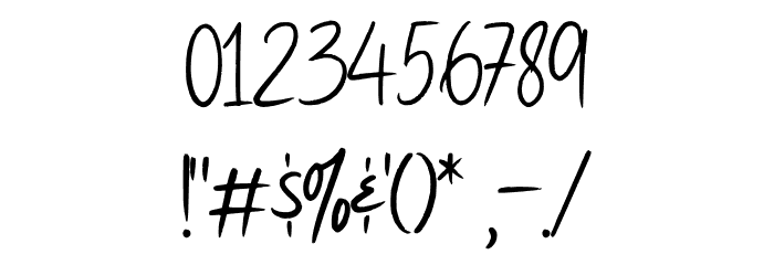 Haypearl Demo Font OTHER CHARS