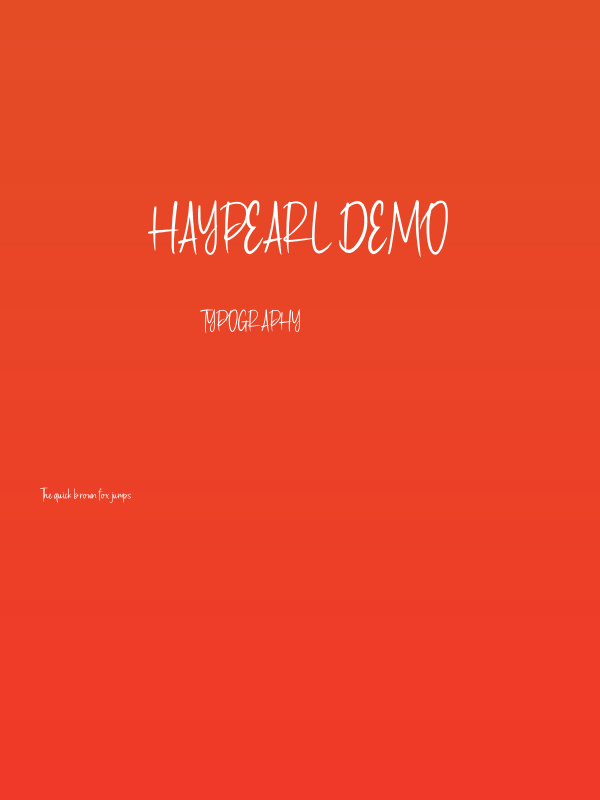 Haypearl Demo Poster