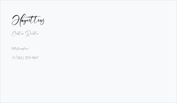 Hayrittius Business Card