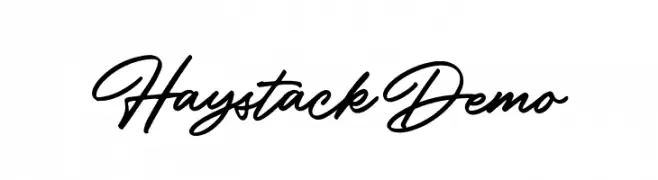 HaystackDemo  Frei Schriftart Herunterladen