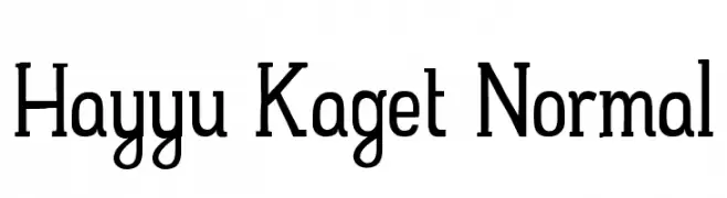 Hayyu Kaget Normal  Free Fonts Download