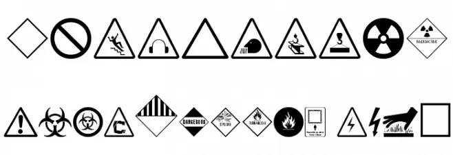 Hazard Regular Font OTHER CHARS