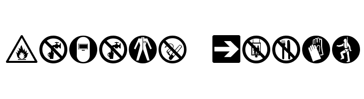 Hazard Signs  Frei Schriftart Herunterladen
