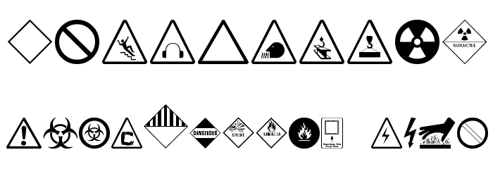 Hazard Signs Polices AUTRES CHARS