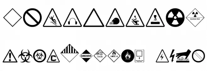 Hazard Signs Polices AUTRES CHARS
