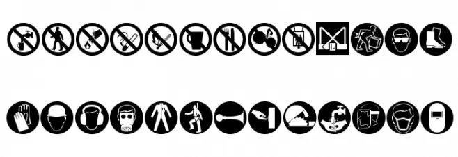 Hazard Signs फ़ॉन्ट लोअरकेस