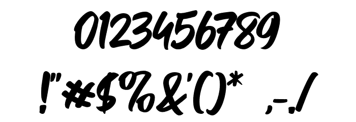 Hazard! Font OTHER CHARS