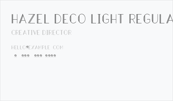 Hazel Deco Light Regular Business Card