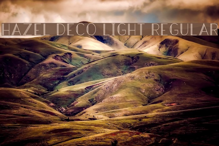 Hazel Deco Light Regular Font examples