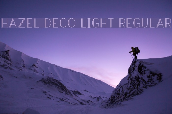 Hazel Deco Light Regular Font examples