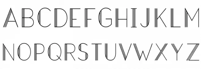 Hazel Deco Light Regular Caratteri MINUSCOLO