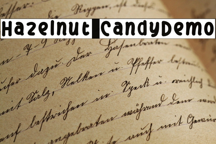 Hazelnut CandyDemo Schriftart examples