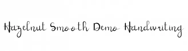 Hazelnut Smooth Demo Handwriting  Frei Schriftart Herunterladen