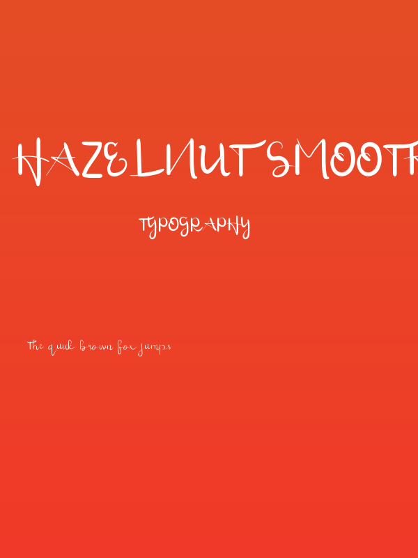 Hazelnut Smooth Demo Handwriting Poster