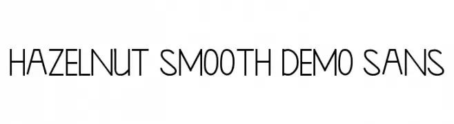 Hazelnut Smooth Demo Sans  नि: शुल्क फ़ॉन्ट्स डाउनलोड