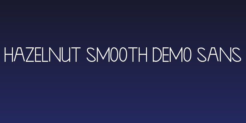 Hazelnut Smooth Demo Sans Social Header