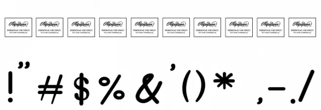 Hazelnuts Font OTHER CHARS