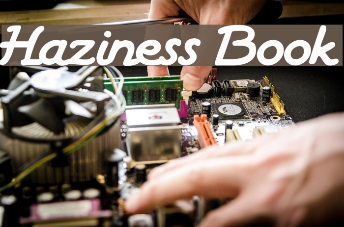 Haziness Book Font examples