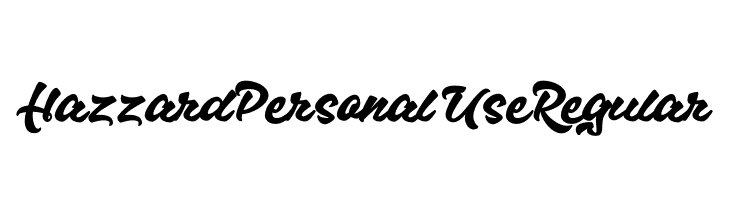Hazzard Personal Use Regular  font caratteri gratis