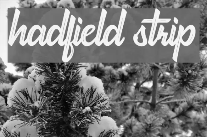 hadfield strip Font examples