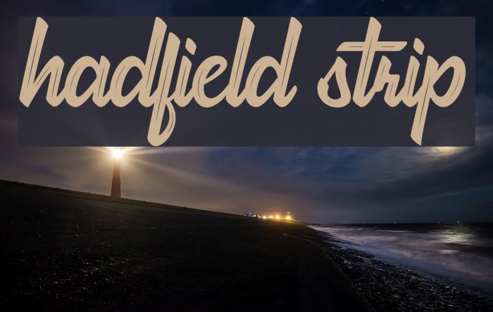 hadfield strip Font examples