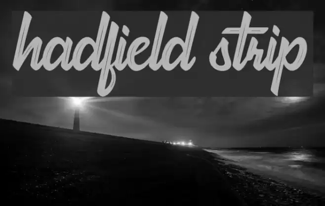 hadfield strip Font examples