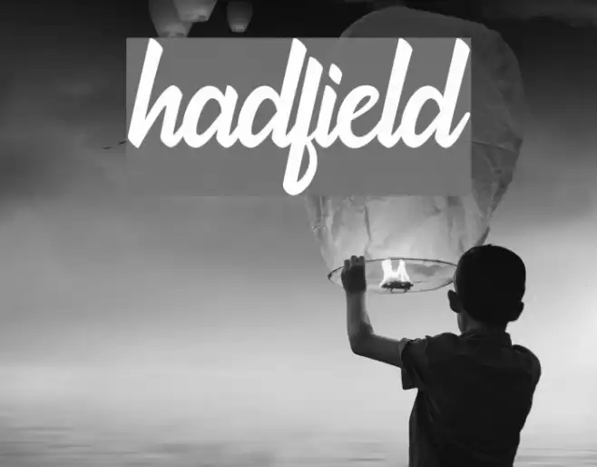 hadfield Font examples