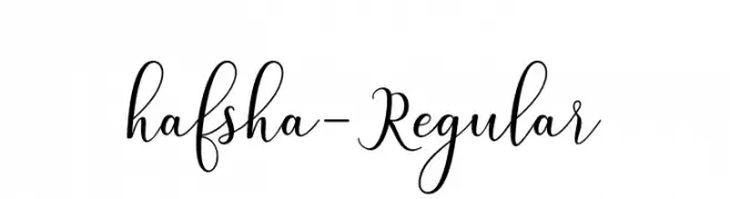 hafsha-Regular  Frei Schriftart Herunterladen