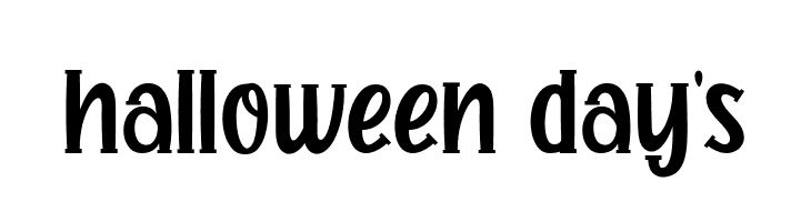 halloween day's  Frei Schriftart Herunterladen