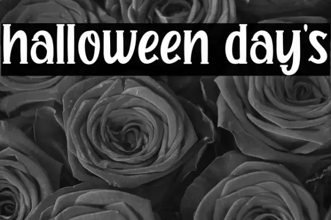 halloween day's Font examples