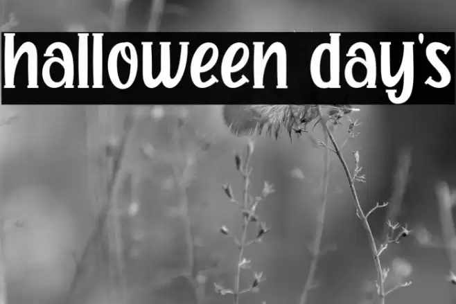 halloween day's Font examples
