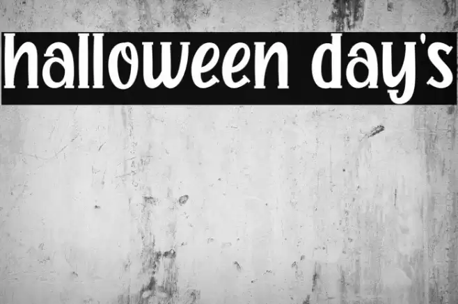 halloween day's Font examples