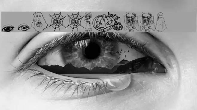 halloween2001 Font examples