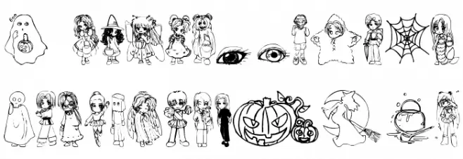 halloween2001 फ़ॉन्ट लोअरकेस