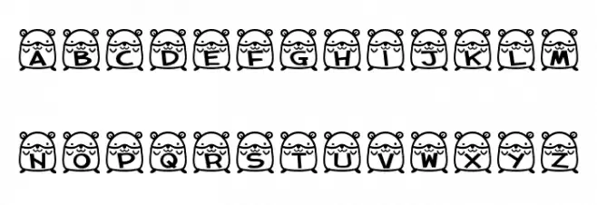 hamu font 字体 大写