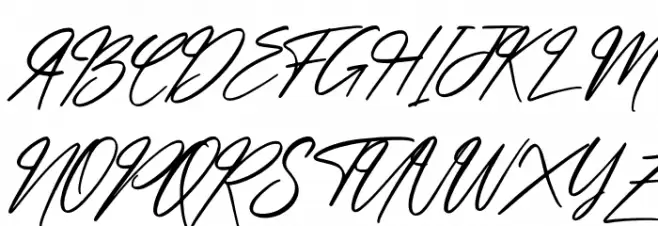 hand script Italic Polices MAJUSCULES
