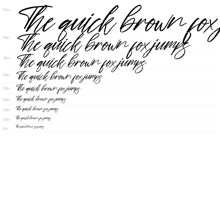 hand script Italic Waterfall