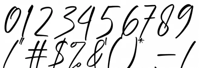 hand script Font OTHER CHARS