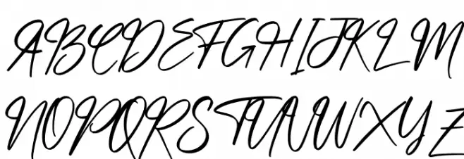 hand script Schriftart Groß