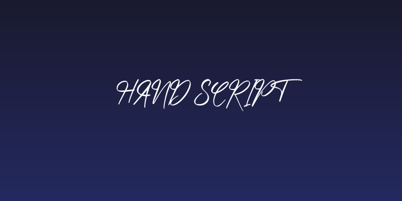 hand script Social Header