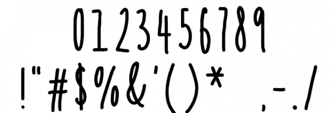 handkerchief Font OTHER CHARS