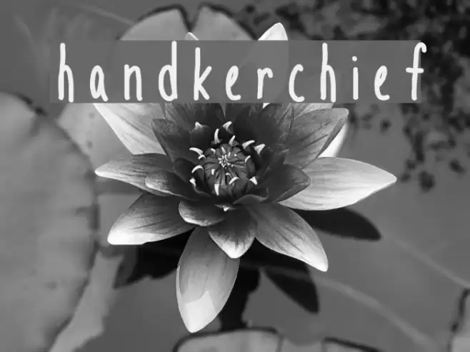 handkerchief Font examples