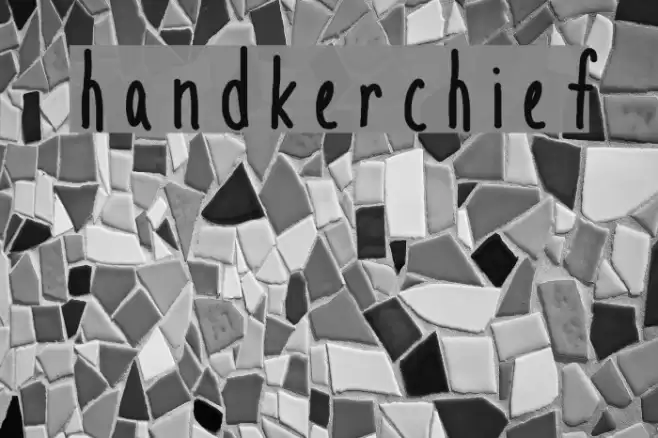 handkerchief Font examples