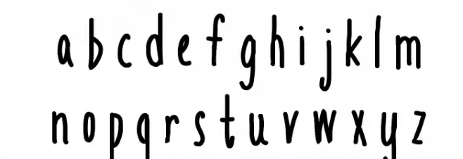 handkerchief Font LOWERCASE