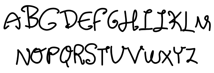 handlebars Font LOWERCASE